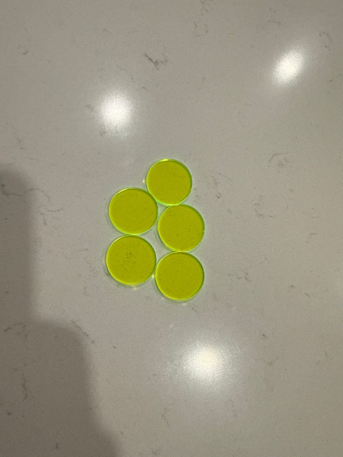 Green Translucent Dot Counters