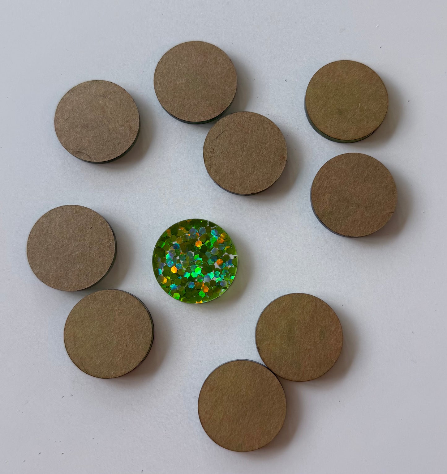 Chunky Green Glitter Dots