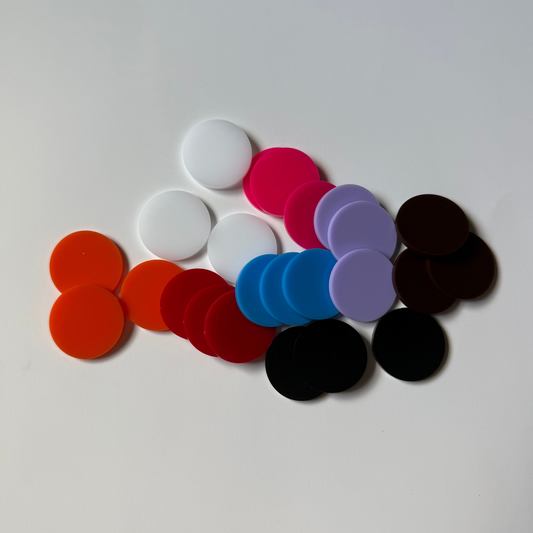 Miscellaneous Colored Acrylic Dots (Pack of 20, Quarter-Sized)