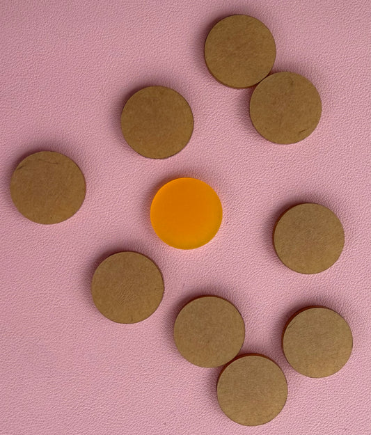 Translucent matte yellow counters