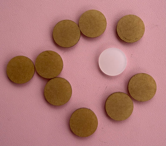 Translucent matte white dot counters