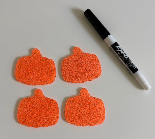 mini glitter pumpkins