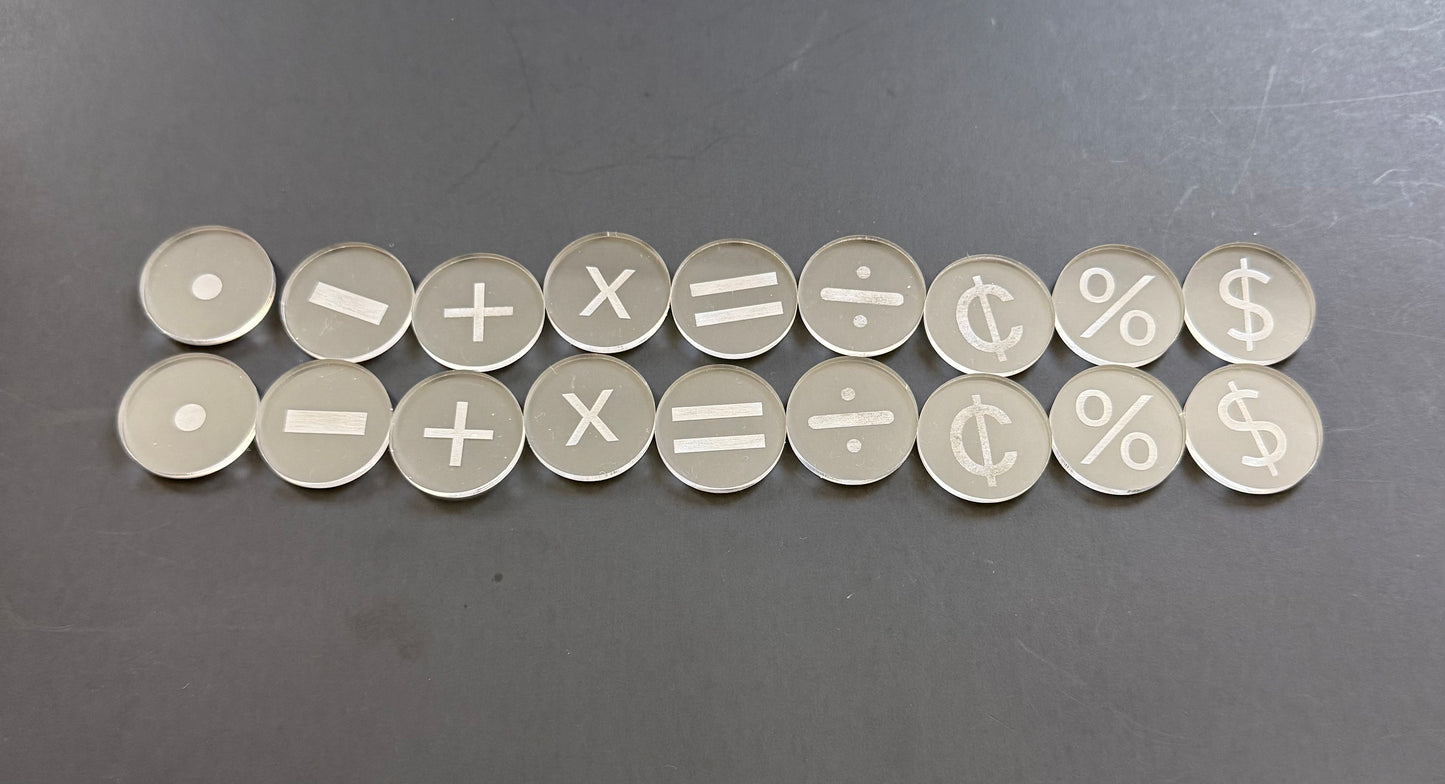 Math Symbols Counters