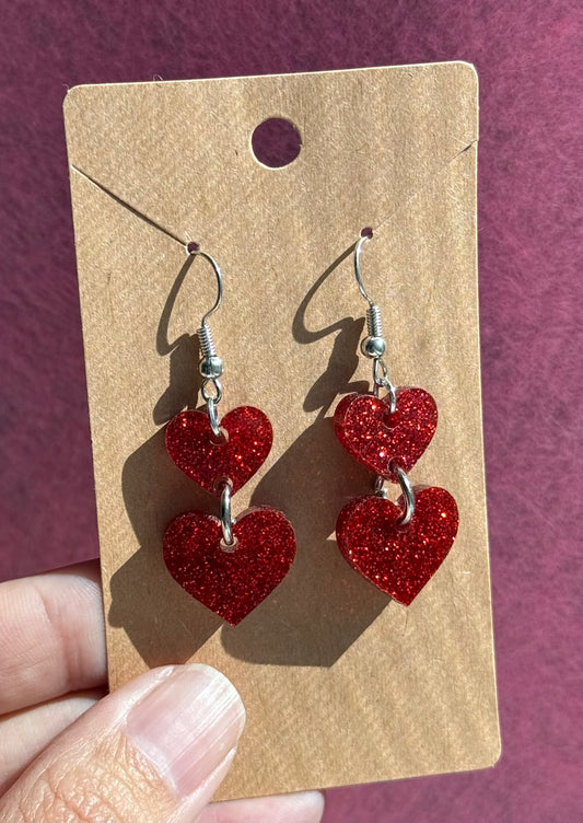 Dangle Heart Earrings
